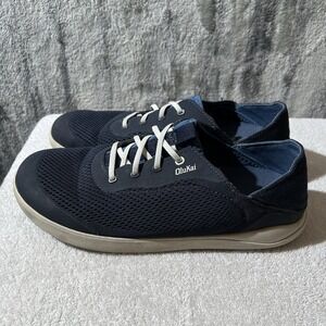 Olukai Moku Pae Shoes Loafers Sneakers Mens Size 10.5 US 43.5 EU Blue Slip On